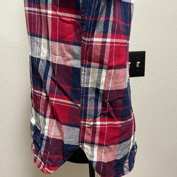 Uniqlo Multi Color Plaid Flannel Long Sleeve Button Down Shirt MEDIUM - Picture 3 of 6